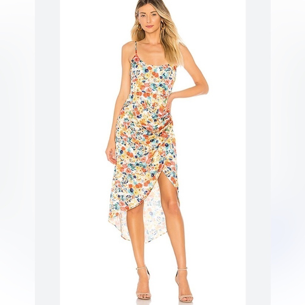 Lovers and Friends Satin Deja Floral Dress Size XXS